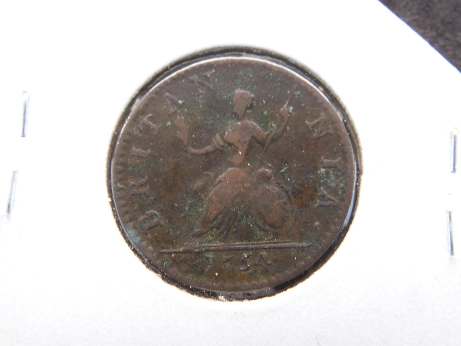 1754 Great Britain Farthing. (1 of 3)