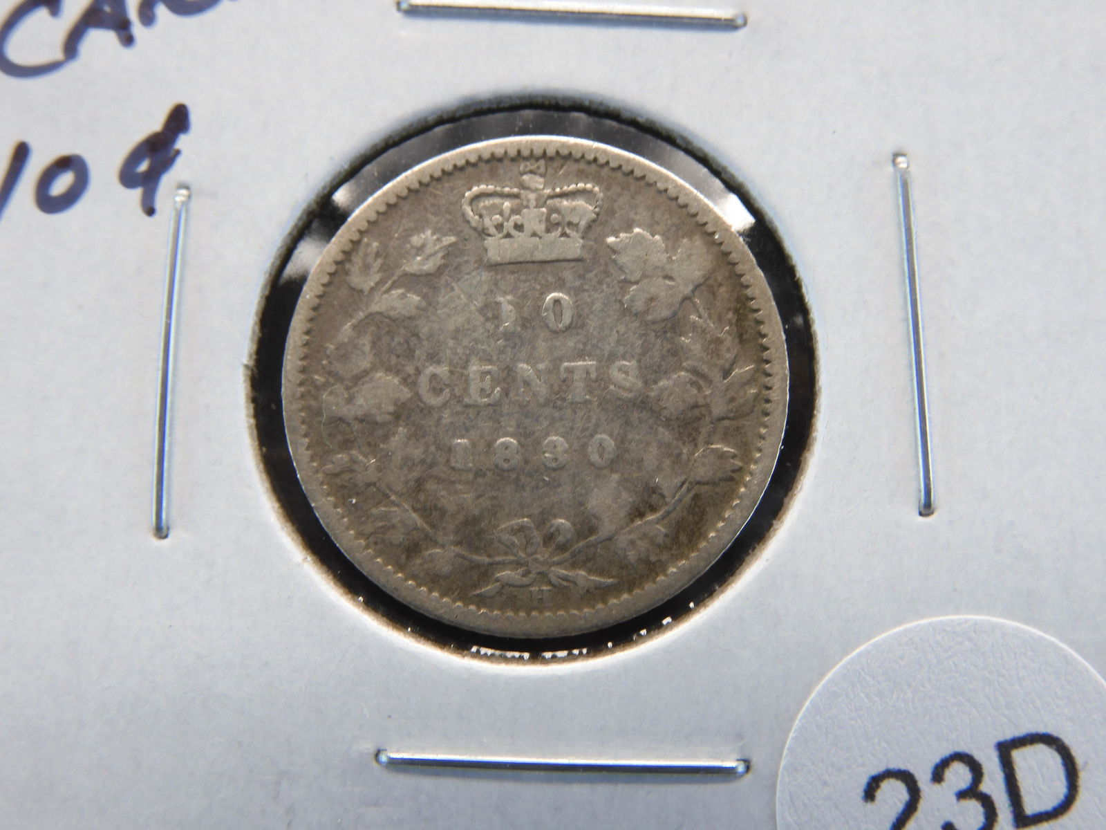 1880-H Canada 10c.  VG. (1 of 3)