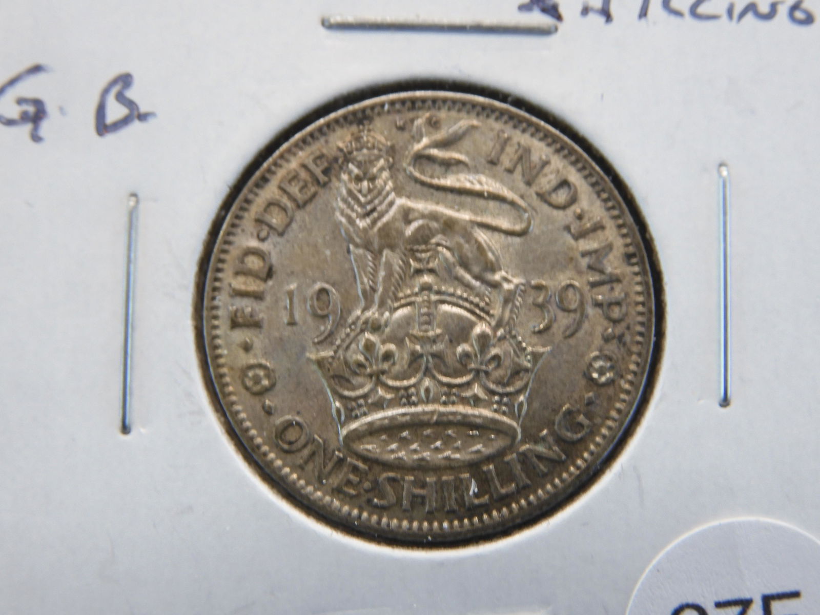 1939 Great Britain Silver Shilling. (1 of 3)