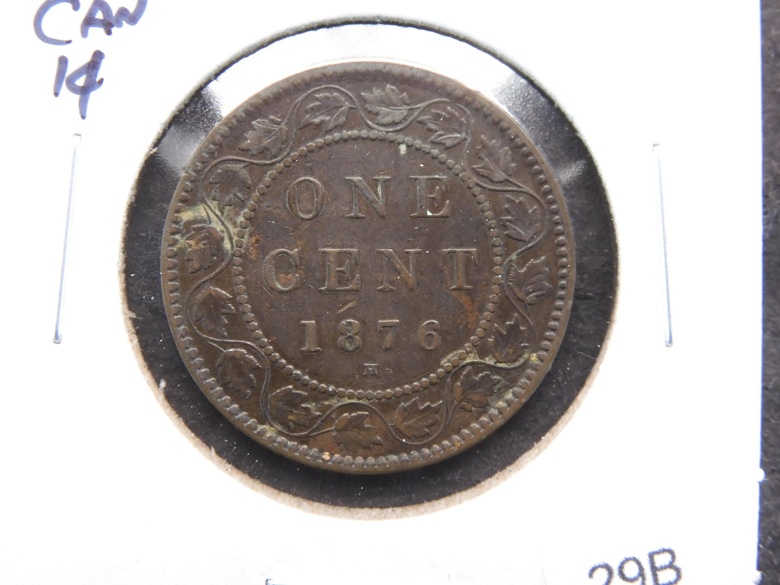 1876-H Canada 1c.  VF+. (1 of 3)