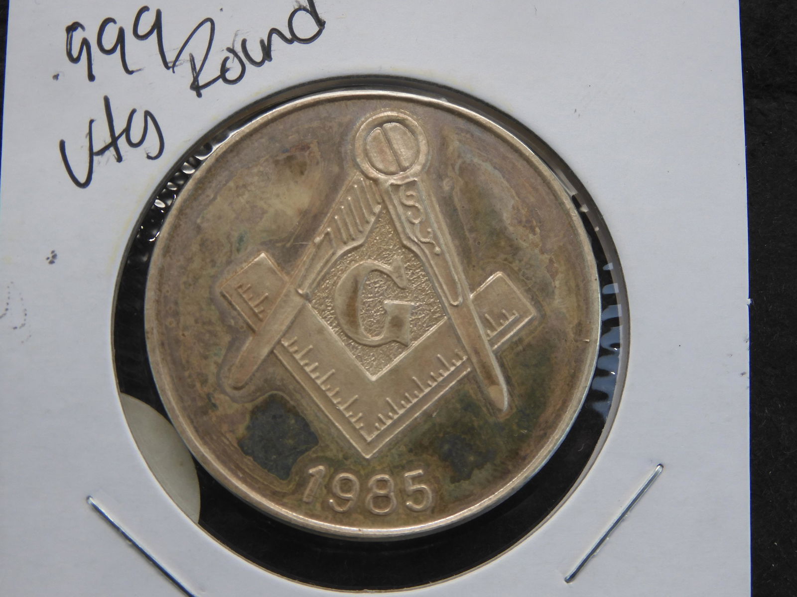 1985 Free Masons Vintage .999 Silver Round (1 of 3)