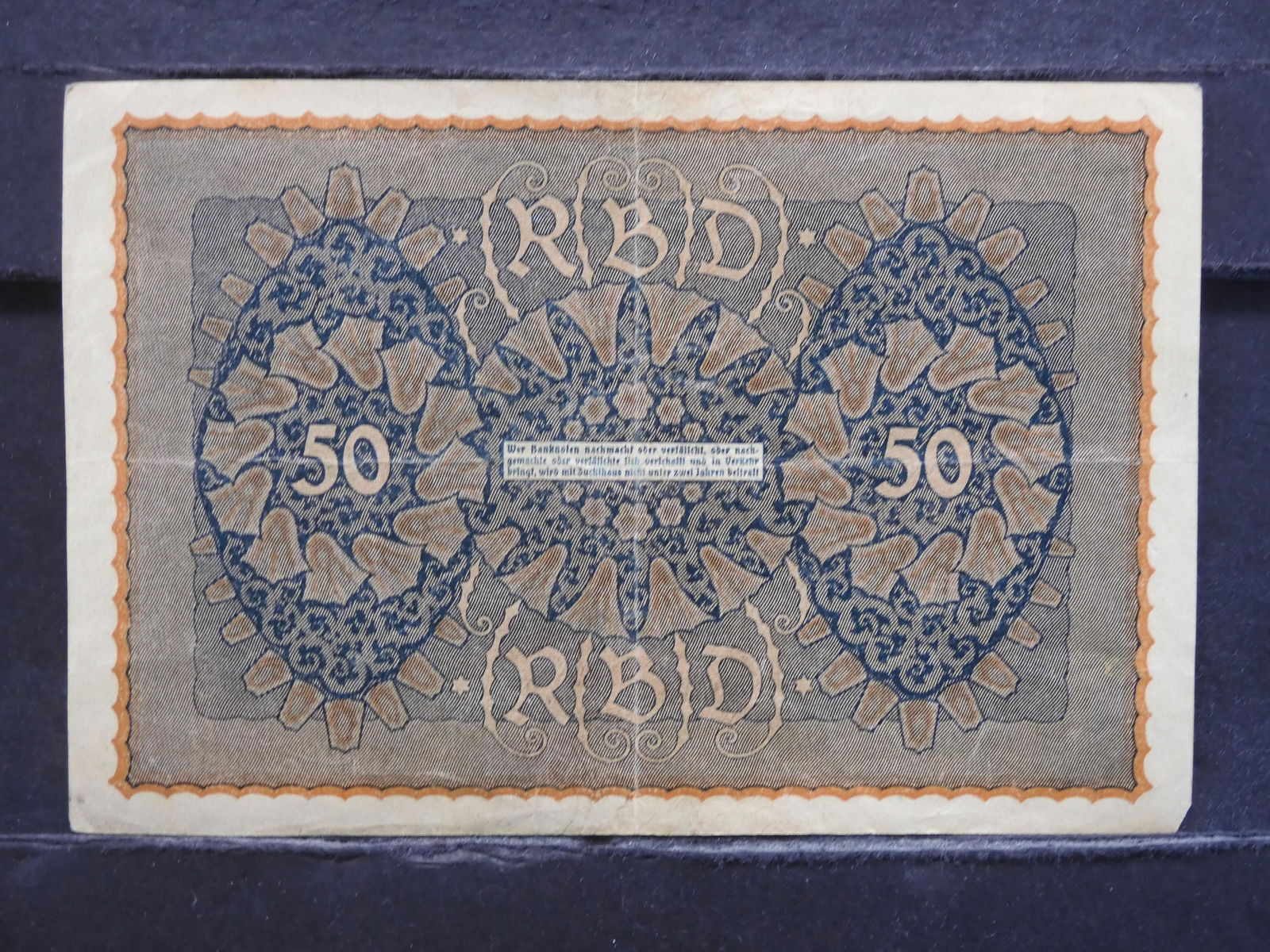 1919 GERMAN (HIGH GRADE) 50 MARK BANKNOTE (WEIMAR (1 of 3)