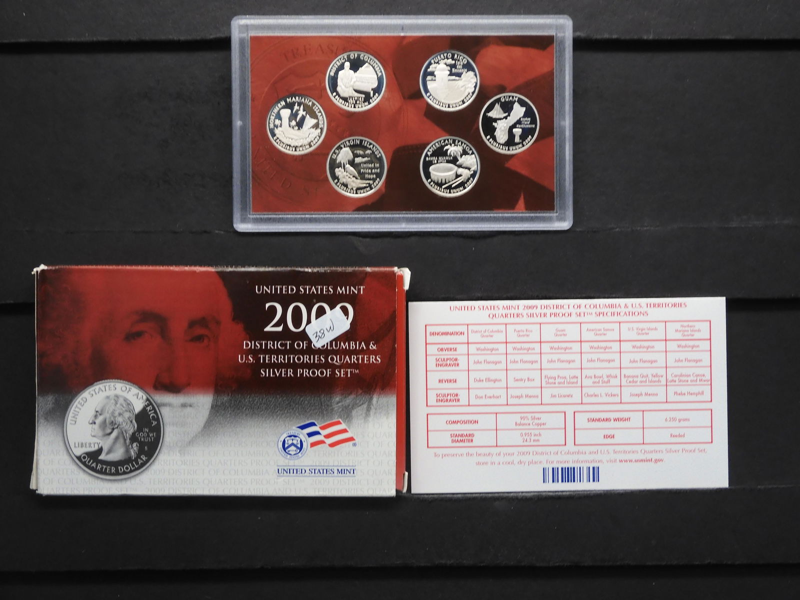2009-S 6-Piece U.S. Mint Quarters SILVER Proof Set . (1 of 4)