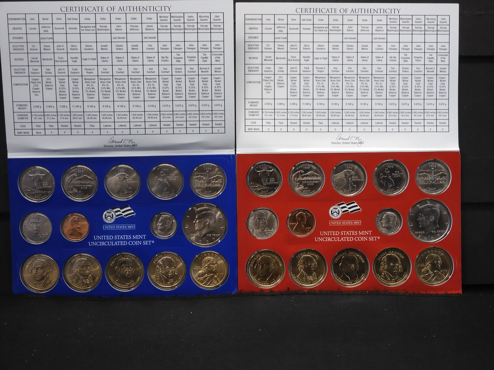 2007 P&D UNC Mint Set  $13.82 Face Value (1 of 7)