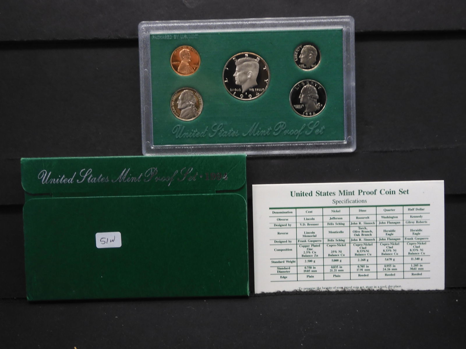 1994-S 5-Piece U.S. Proof Set . (1 of 4)