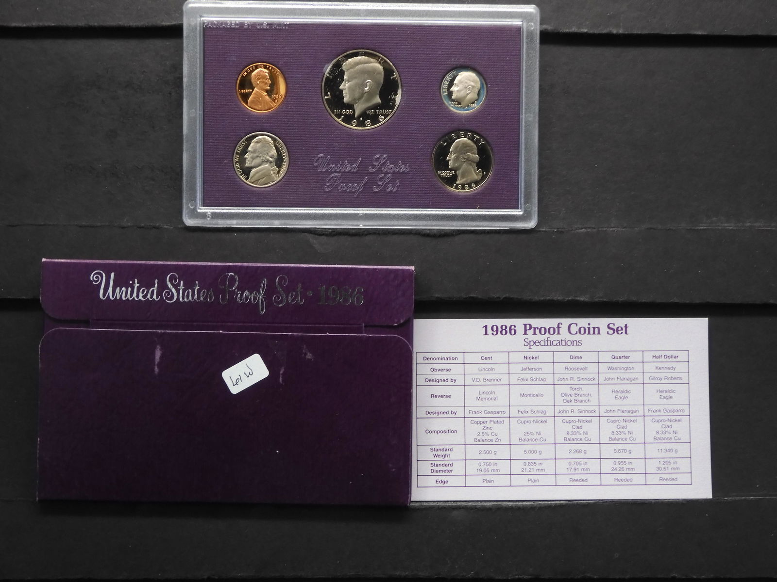 1986-S 5-Piece U.S. Proof Set . (1 of 4)