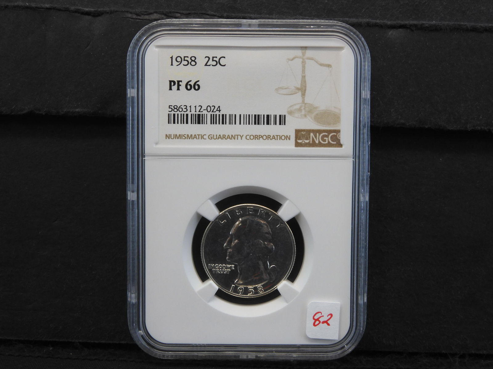 1958 - Silver Washington Quarter - NGC - PF 66 (1 of 4)