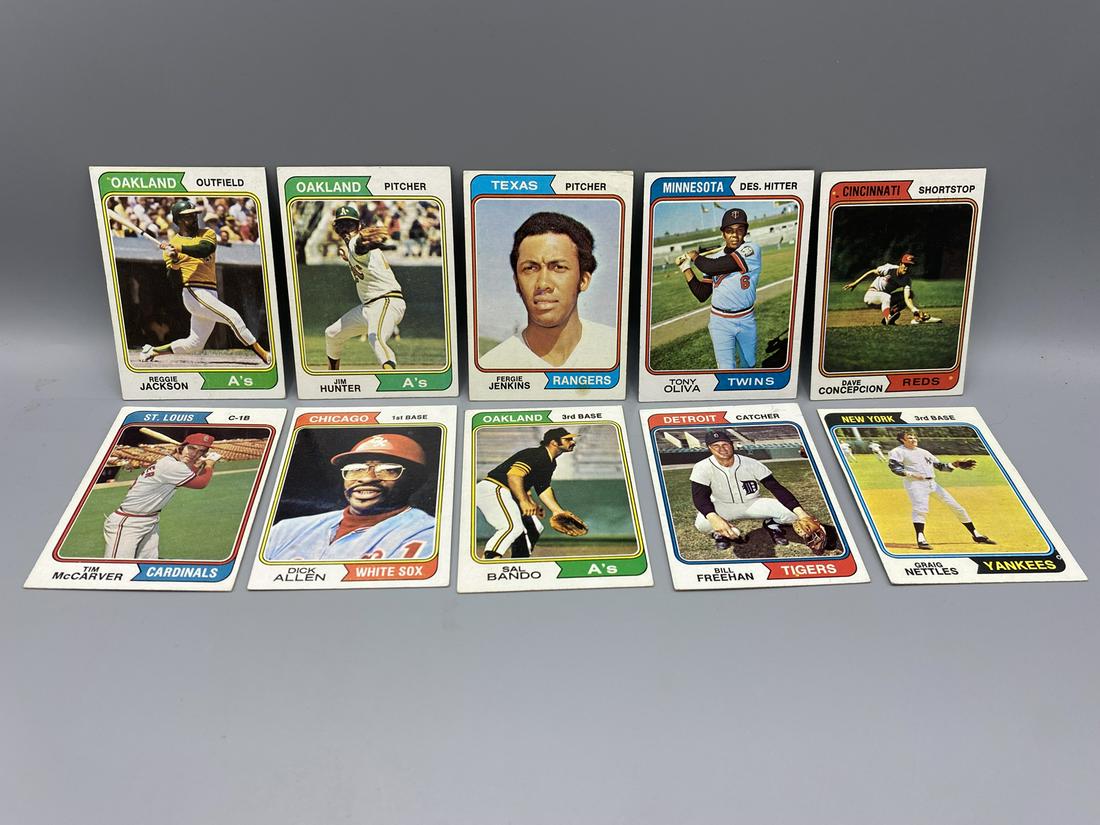 1974 Topps Baseball Star Player Cards - 10 Cards - (1 of 2)