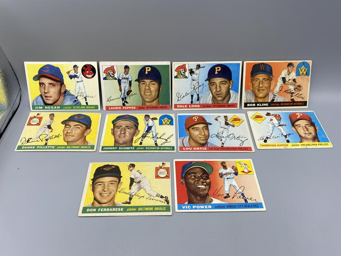 1955 Topps Baseball Assorted Cards - 10 Cards (1 of 2)