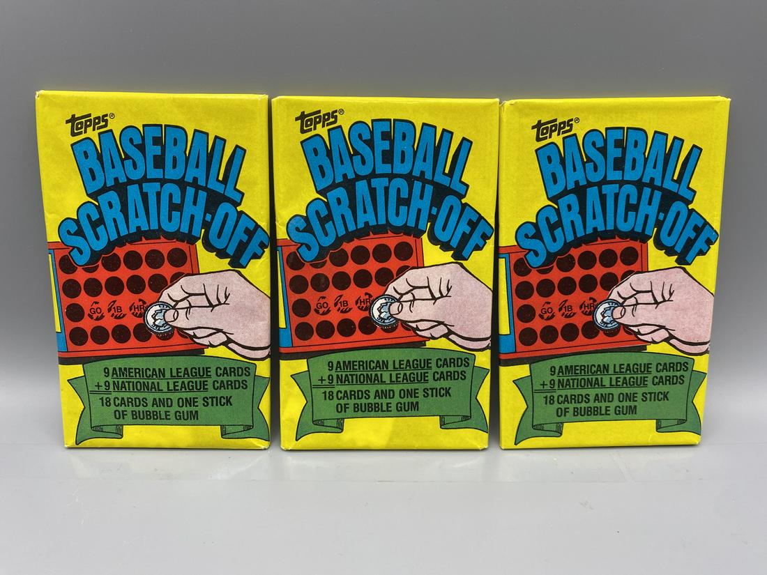 1981 Topps Baseball Scratch-Off Packs - Lot of 3 - Not (1 of 5)