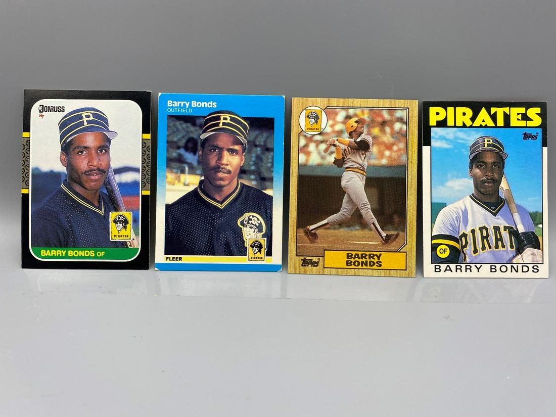 1986 & 1987 Barry Bonds Rookie Lot of 4 (1 of 2)