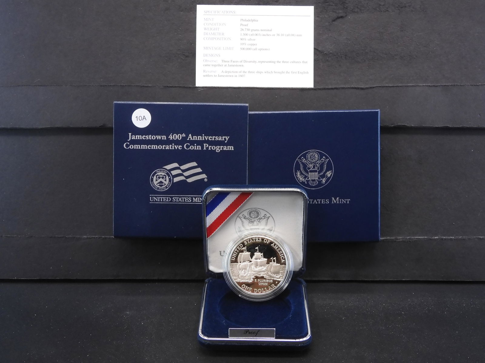 2007-P Jamestown Commemorative 90%  Silver Dollar. (1 of 4)