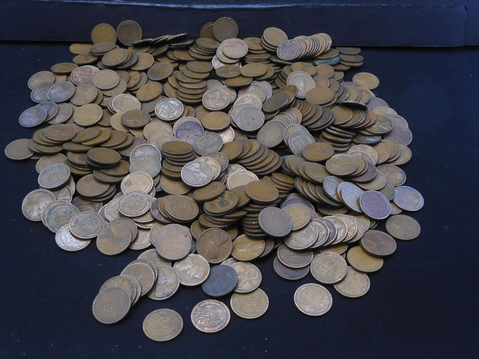 500+ (3.075 lbs.) Lincoln Wheat Cents 1909 to 1919 with (1 of 5)