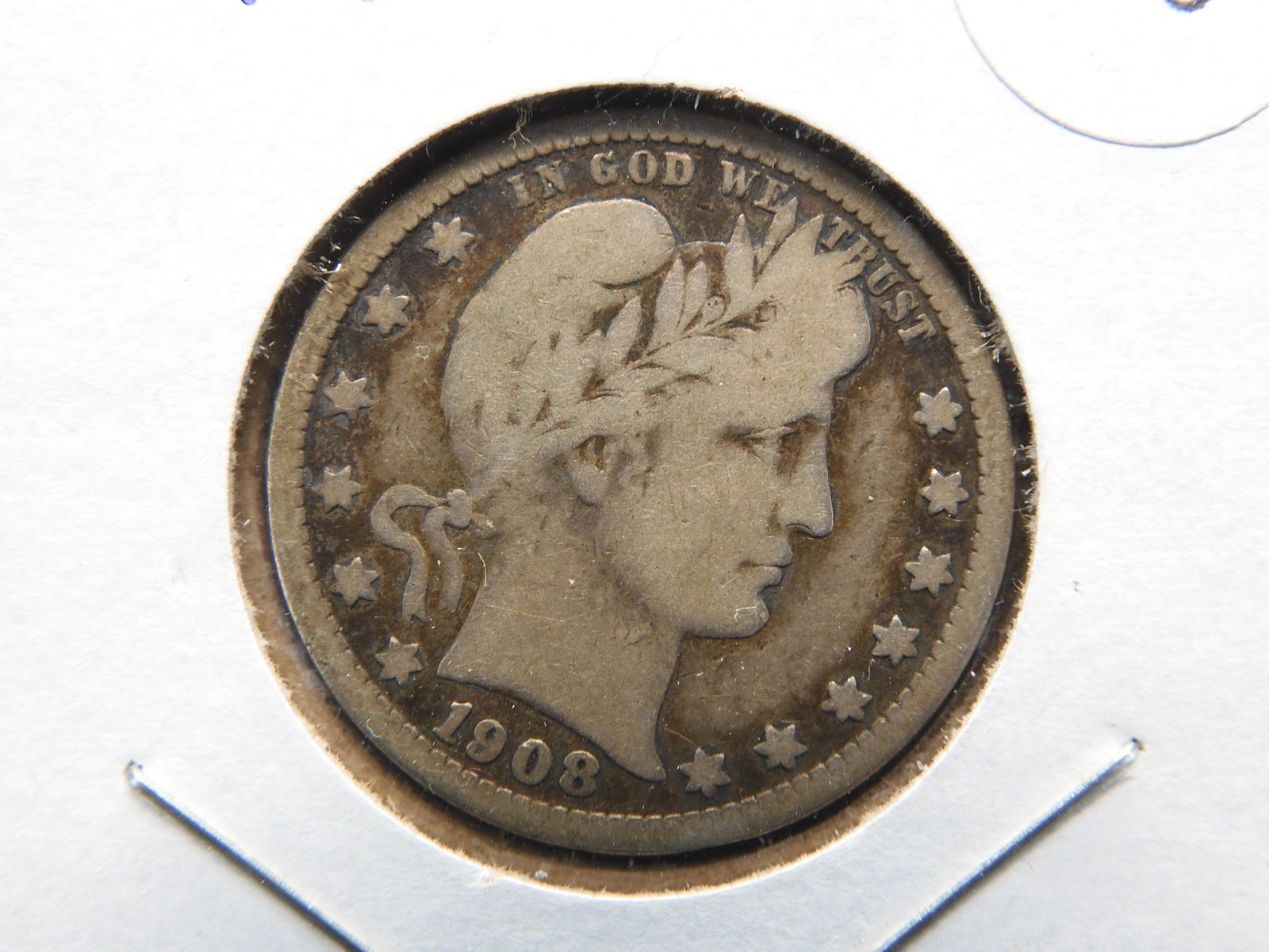 1908-O Barber Quarter.  VG. (1 of 3)