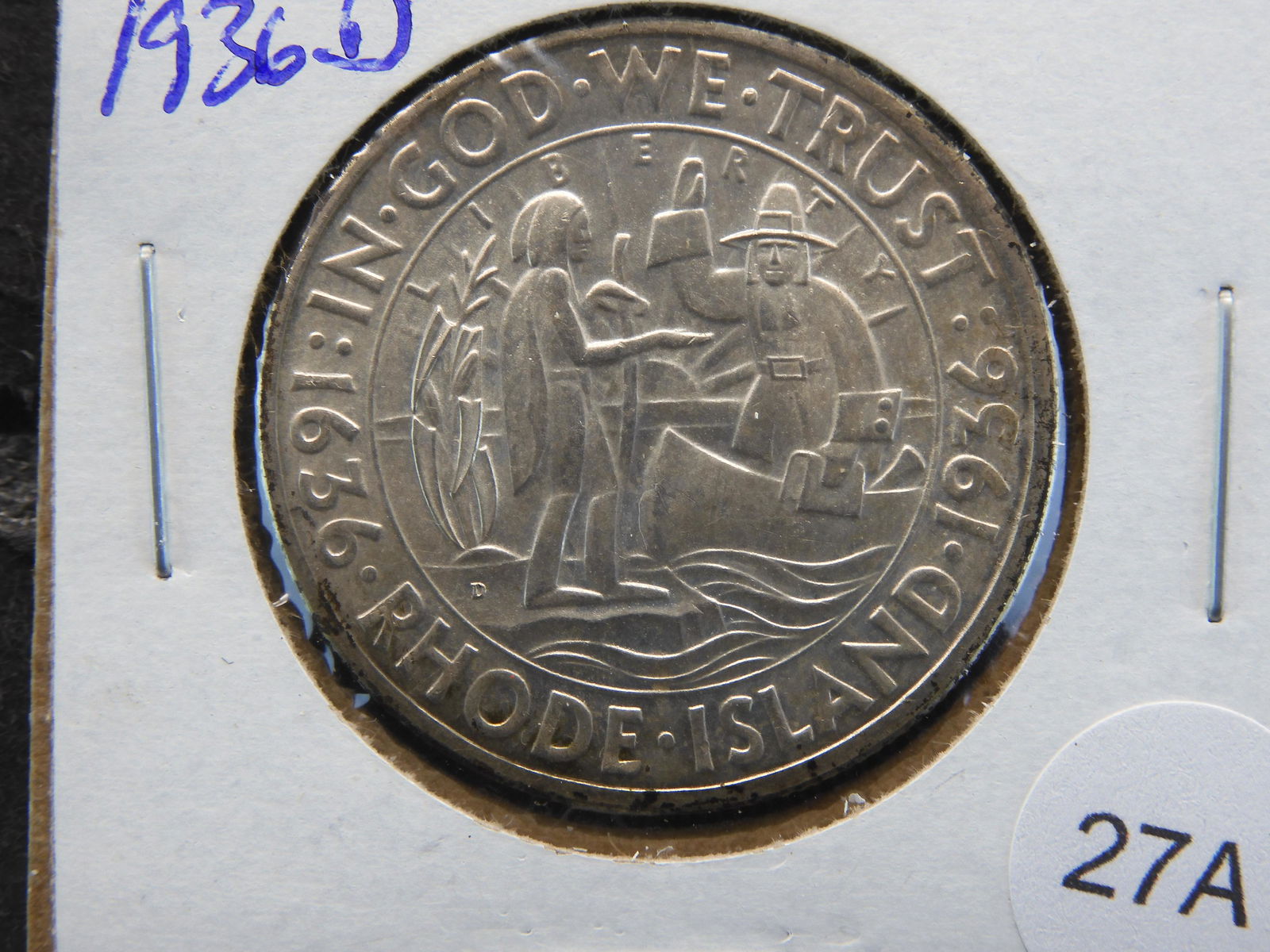 1936-D Rhode Island Commemorative Half.  Choice BU. (1 of 3)
