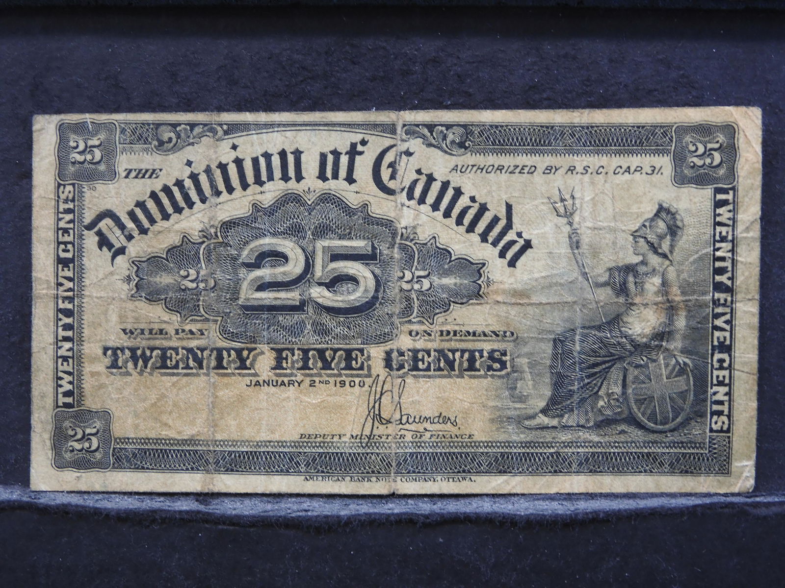 1900 Canada Fractional 25 Cent.  VF. (1 of 3)