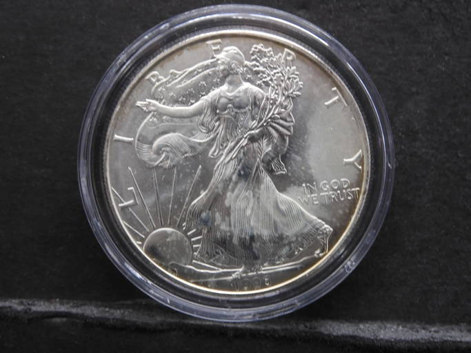 1996 Key Date Silver American Eagle. One Oz. Fine Jan 06, 2022