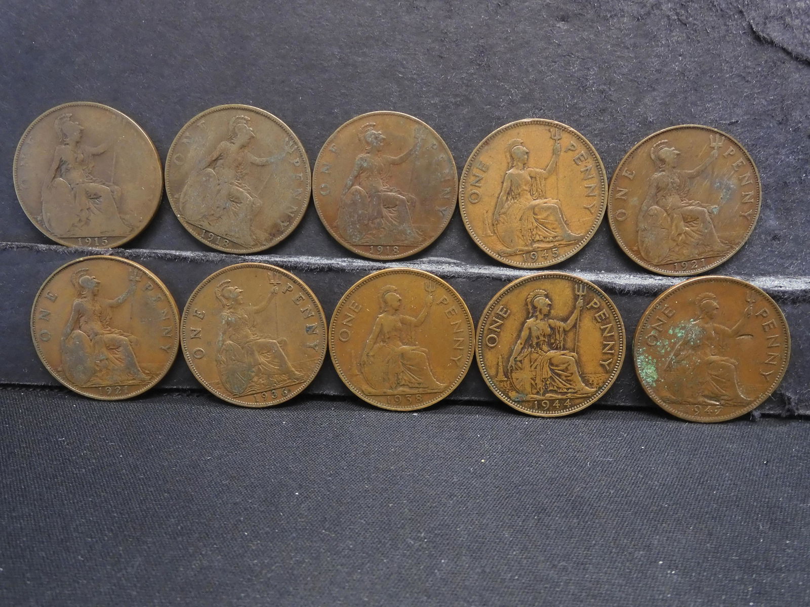 10 Great Britain Large Cents. (1 of 2)