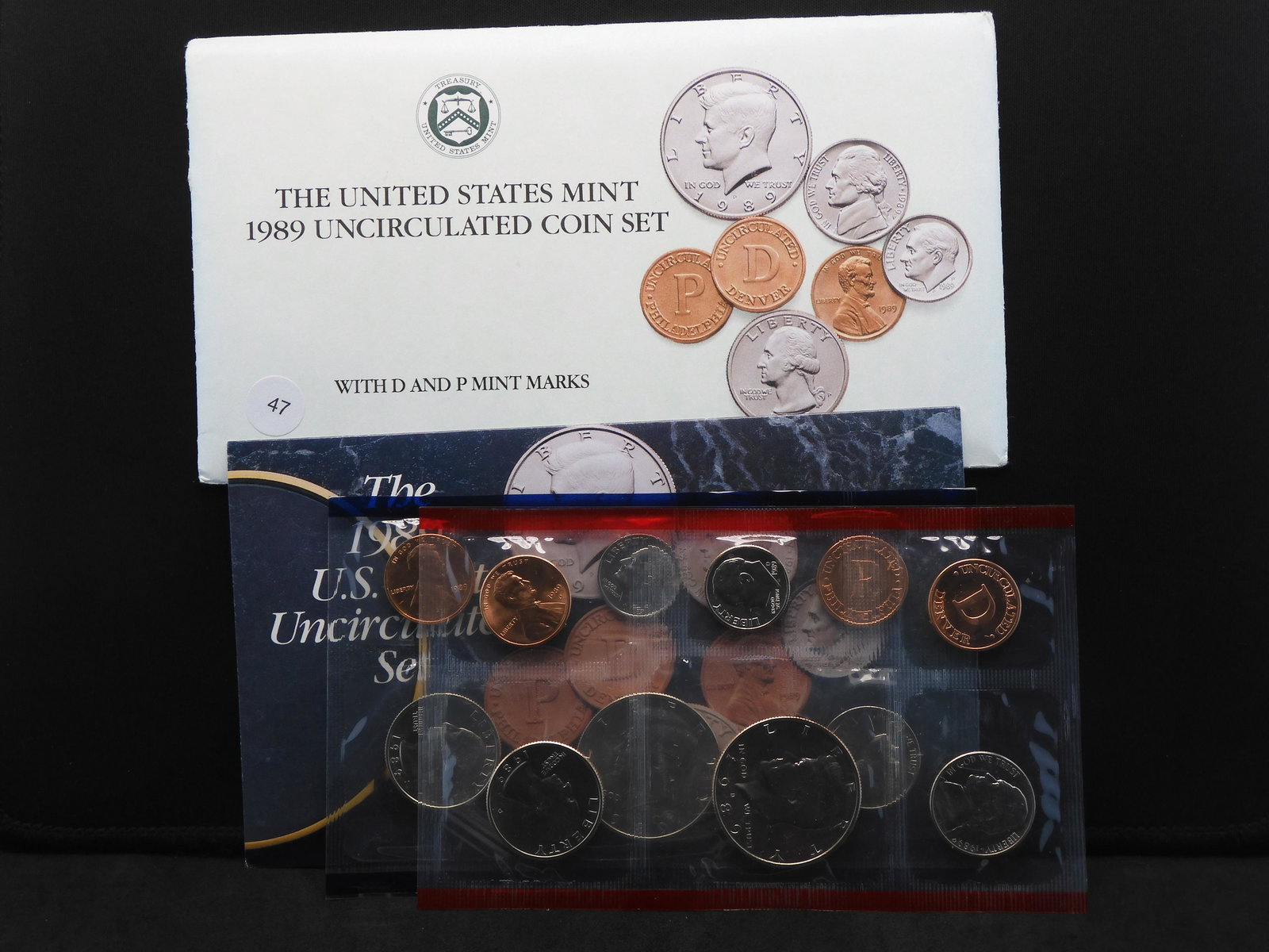 1989 P/D 10 Coin US Mint Set. GEM BU. (1 of 6)