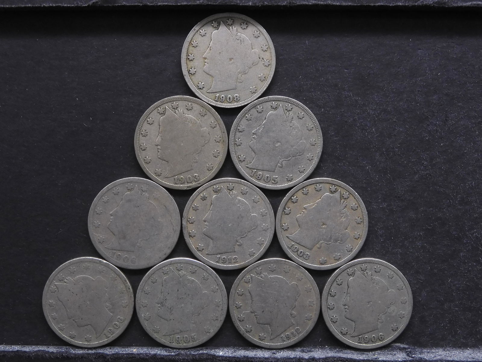 10 Mixed Date Liberty Head V Nickels (1 of 2)