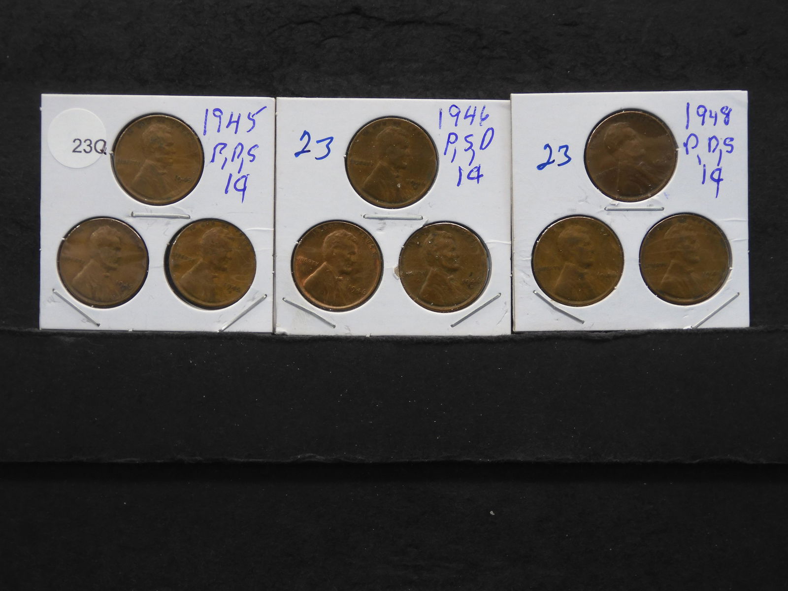 1945 P/D/S, 1946 P/D/S & 1948 P/D/S Lincoln Wheat Cents (1 of 7)