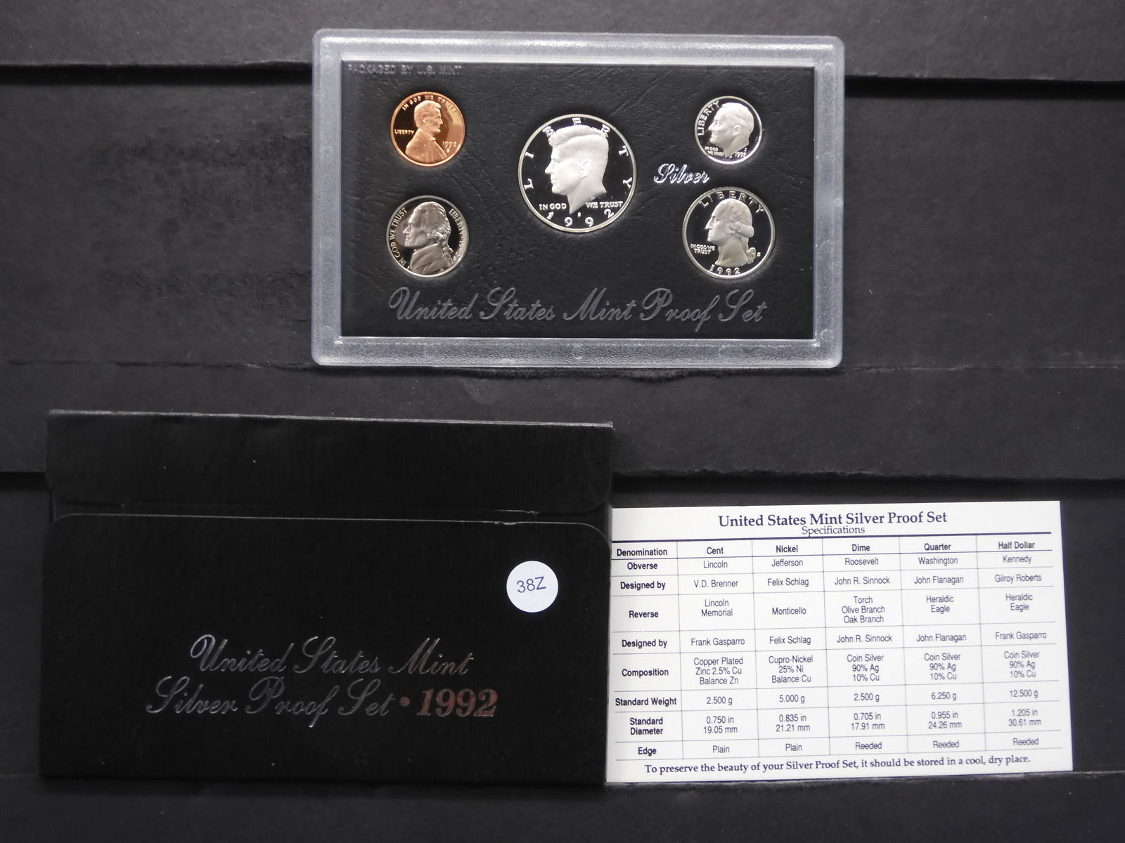 1992-S "SILVER" PROOF MINT SET: 1992-S "SILVER" PROOF MINT SET
