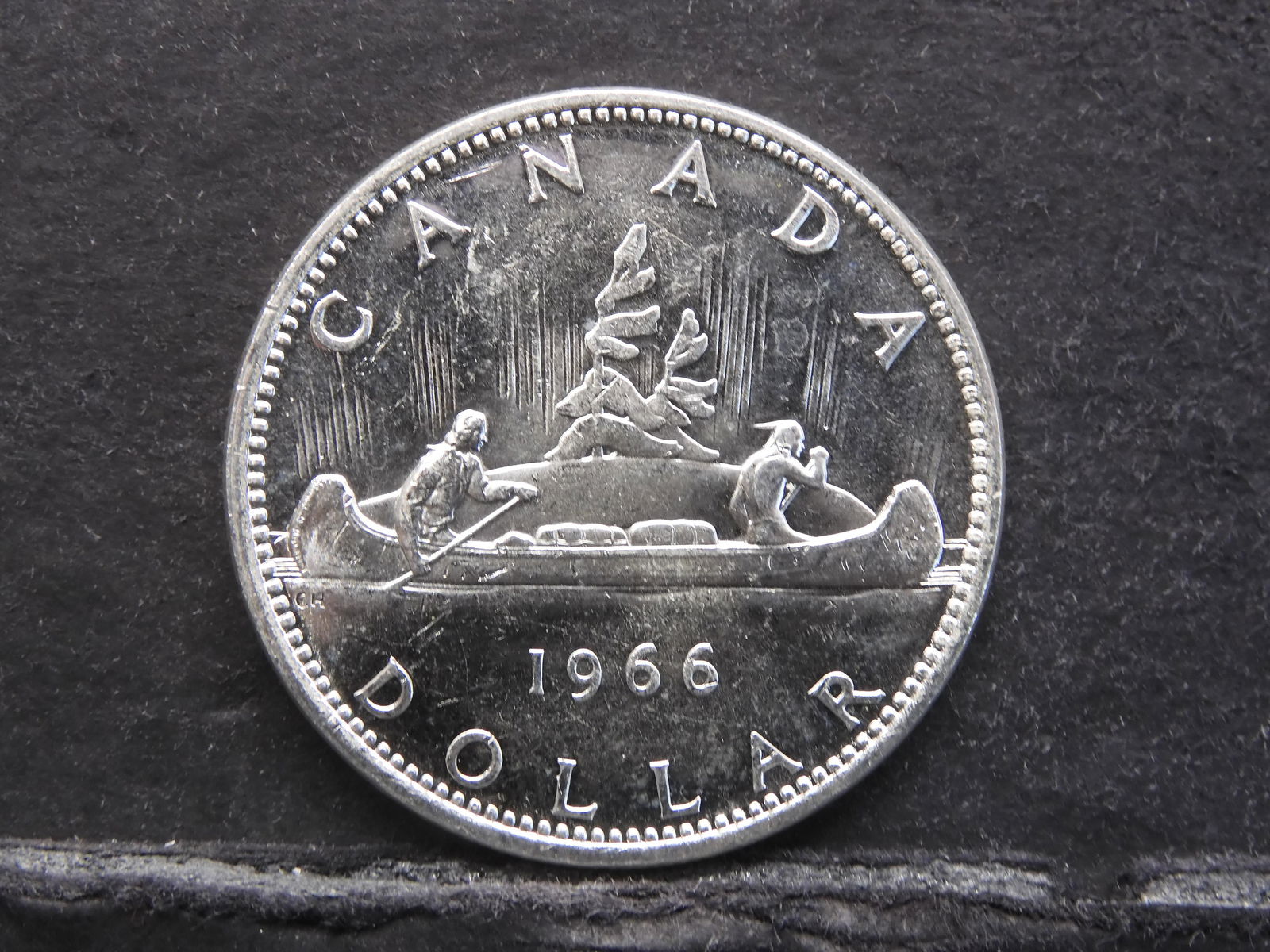 1966 (80% SILVER) BU CANADA DOLLAR (1 of 2)