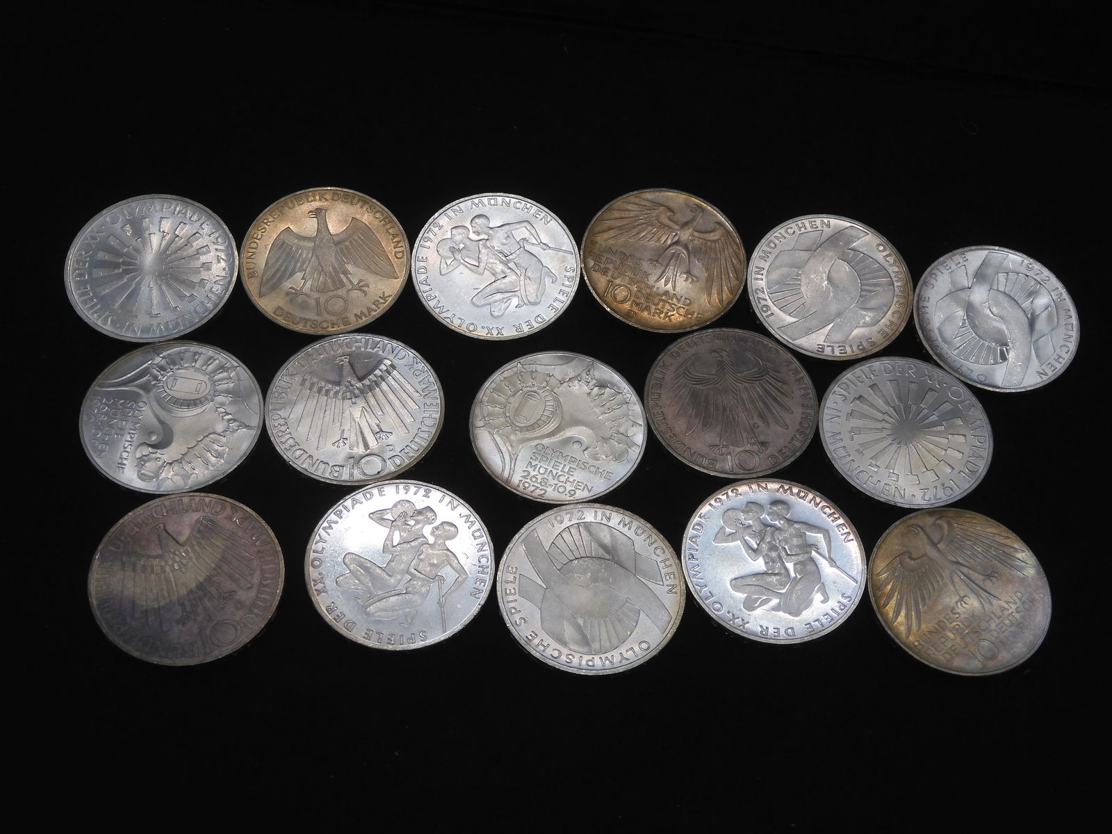 All Silver Coin Lot of 1972 German 10 Marks 16 Coin (1 of 5)