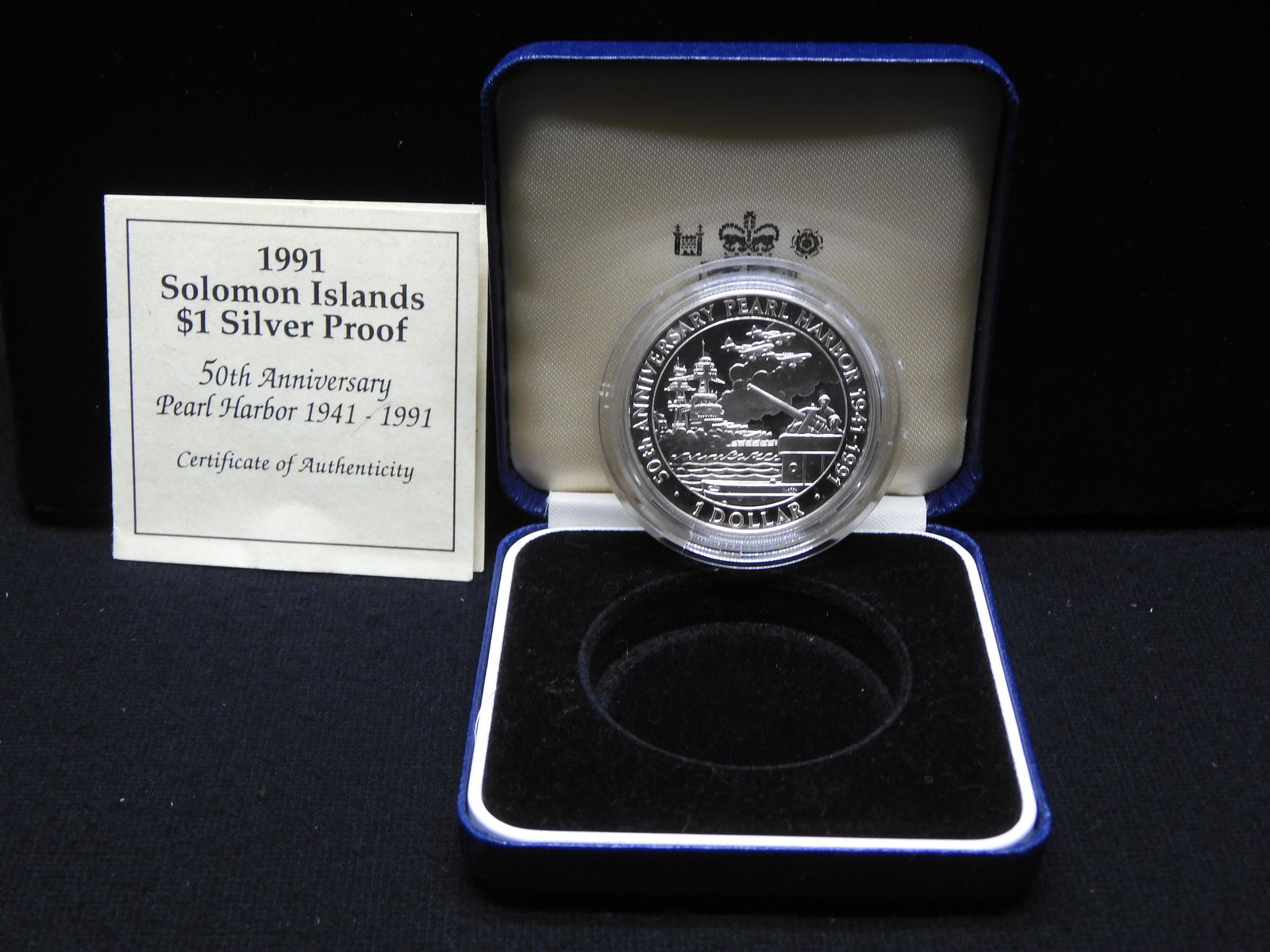 1991 Solomon Islands Pearl Harbor Silver Dollar (1 of 4)