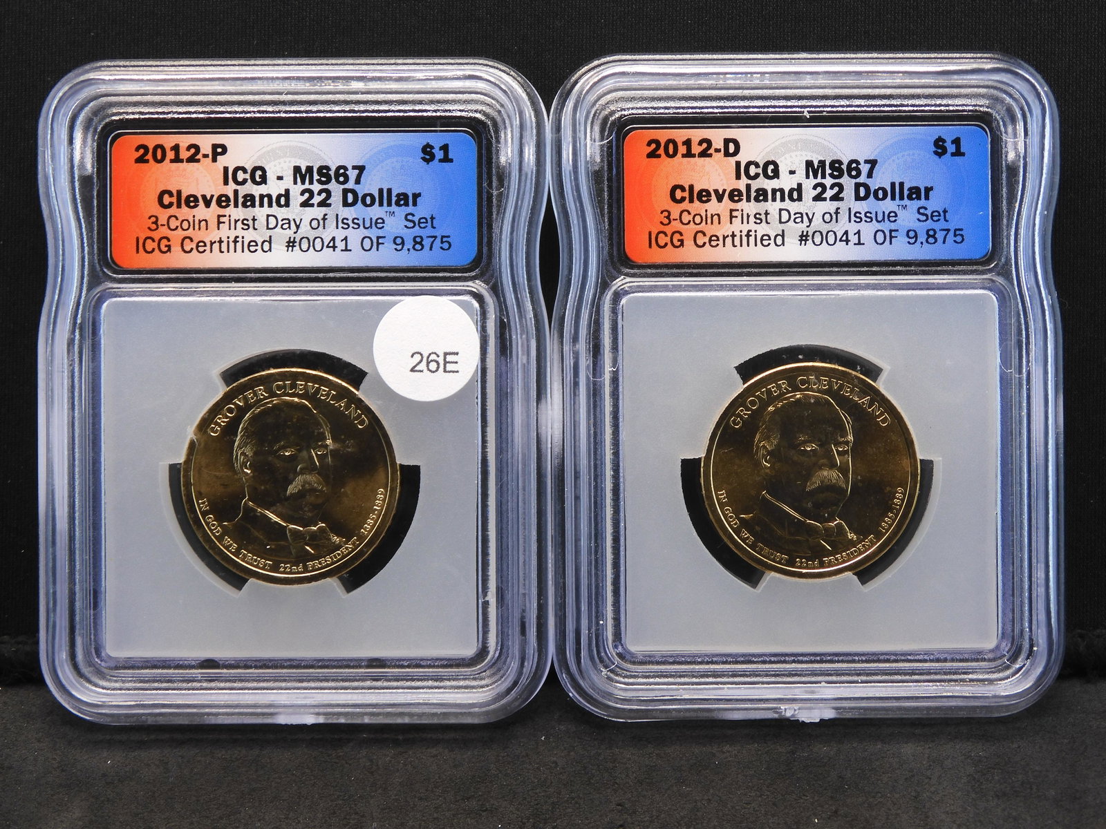 2012 P&D Grover Cleveland 22 Dollar ICG MS67 Key Date: 2012 P&D Grover Cleveland 22 Dollar ICG MS67 Key Date