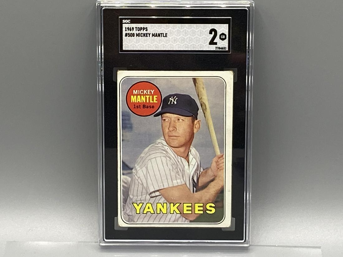1969 Topps Mickey Mantle #500 SGC 2 HOF (1 of 2)