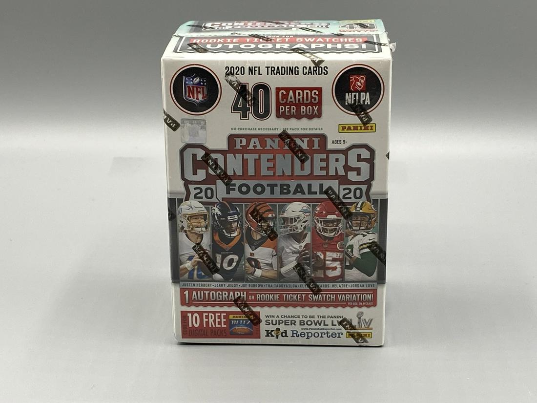 2020 Panini Contenders Football Blaster Box -: 2020 Panini Contenders Football Blaster Box - Burrow/Herbert Rookies..
