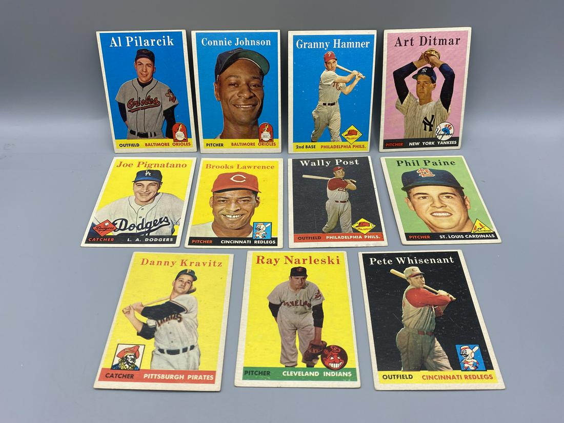 1958 Topps Baseball Cards - Lot of 11 - Varying (1 of 8)