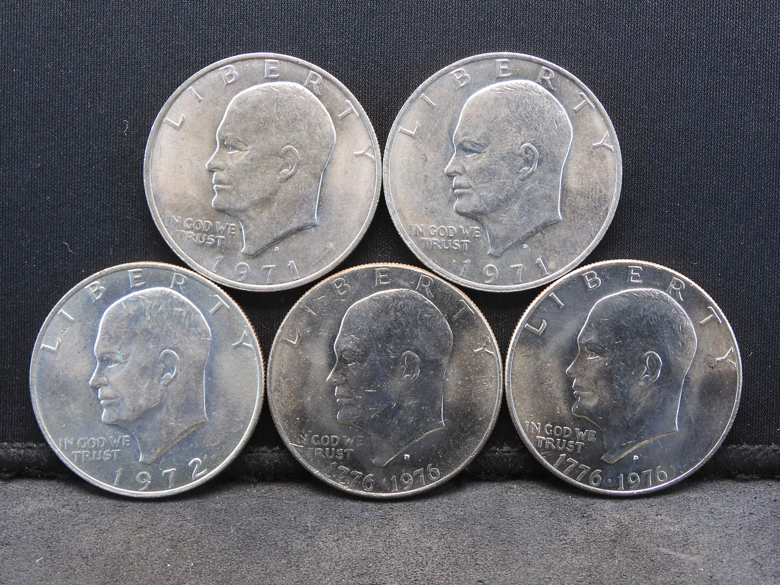 (5) x BU Condition Eisenhower Ike Dollars 2-1971-D, (1 of 2)