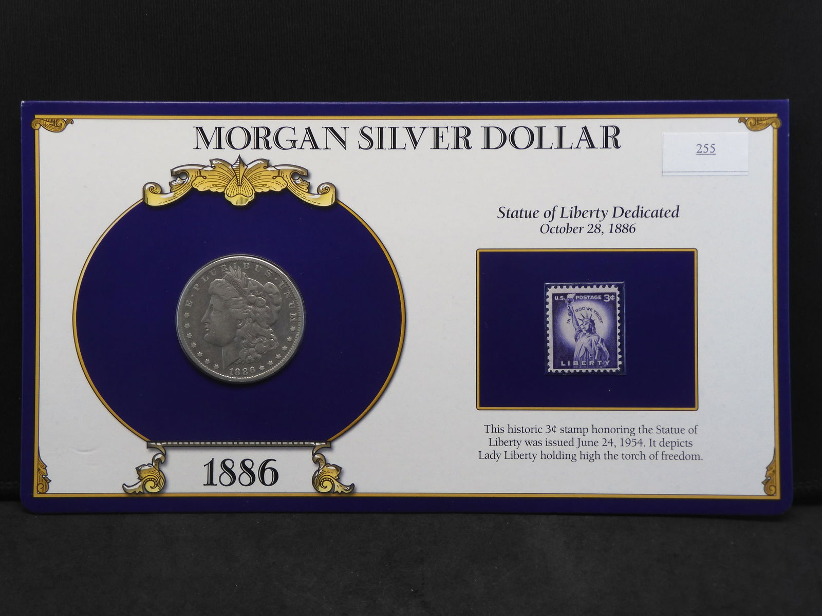 1886-O Morgan Silver Dollar w/ 3 Cent Statue of Liberty (1 of 5)