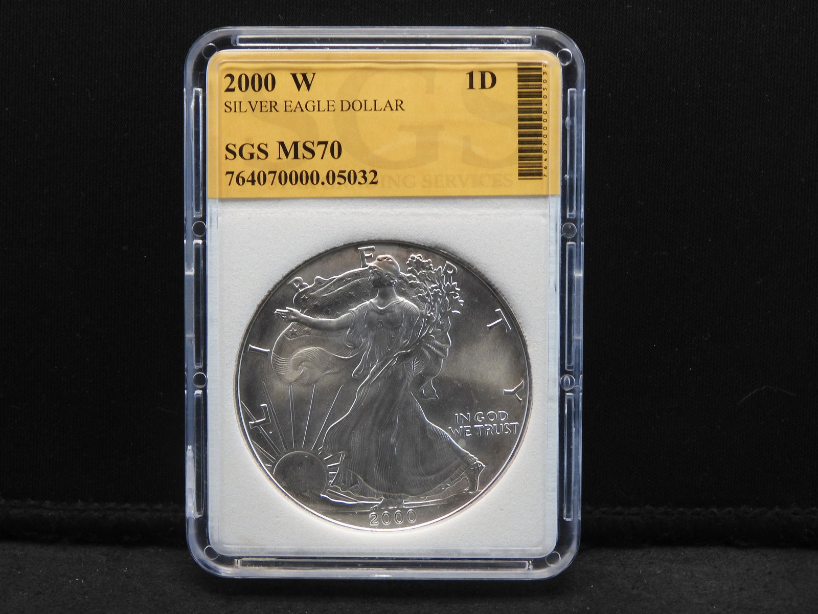 2000-W SGS MS70 American Silver Eagle - Perfect in (1 of 4)