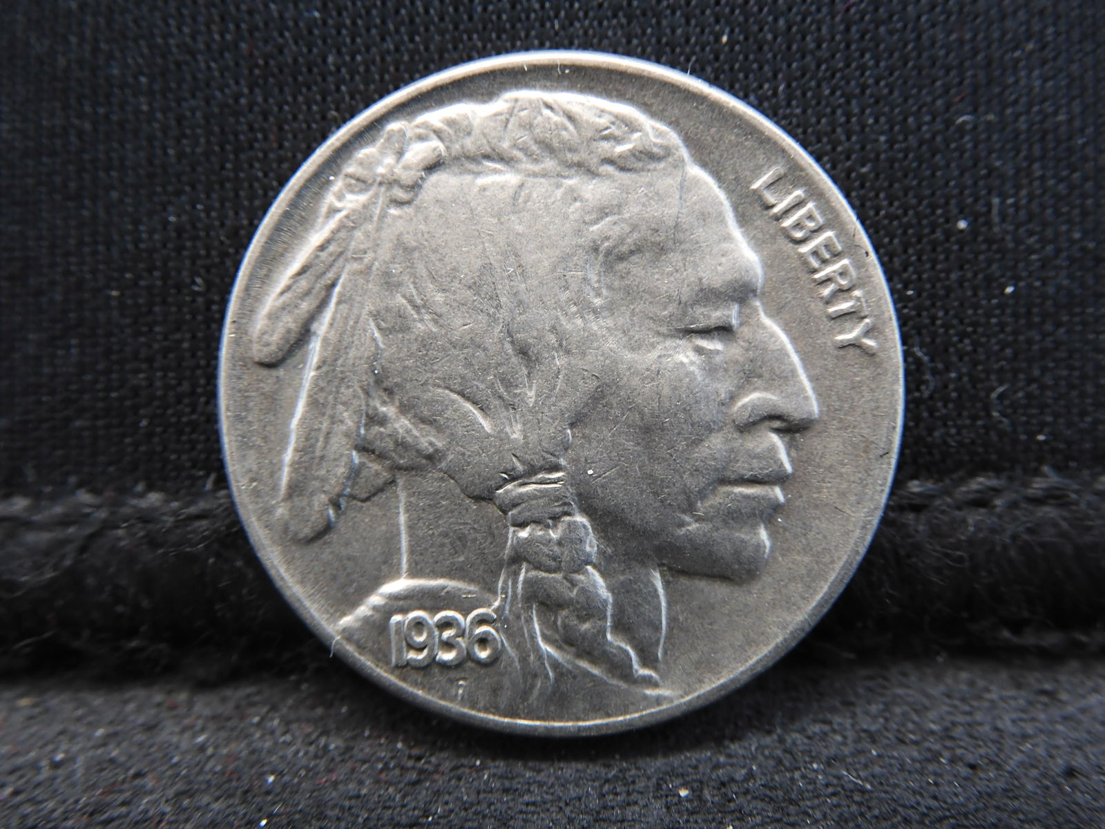1936 Buffalo Head Indian Nickel - AU+ Condition (1 of 2)