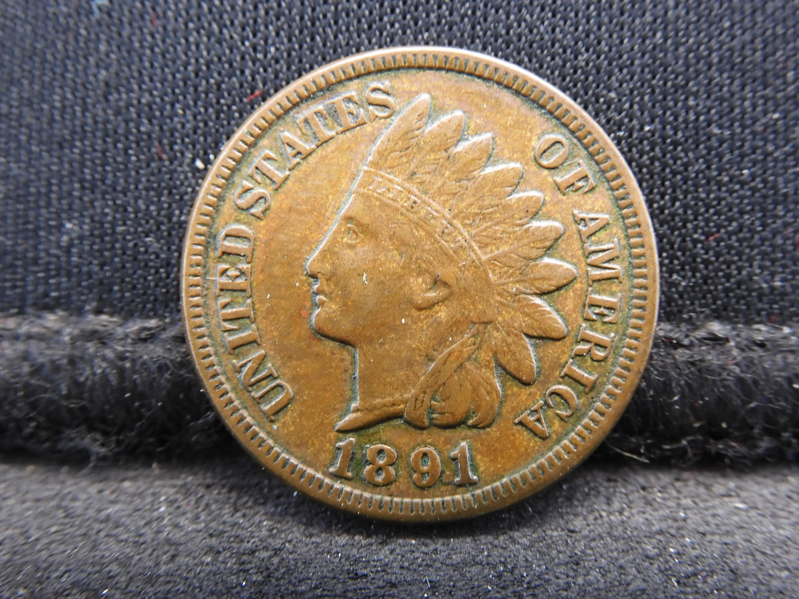 1891 Indian Head Cent - XF/AU Condition (1 of 2)