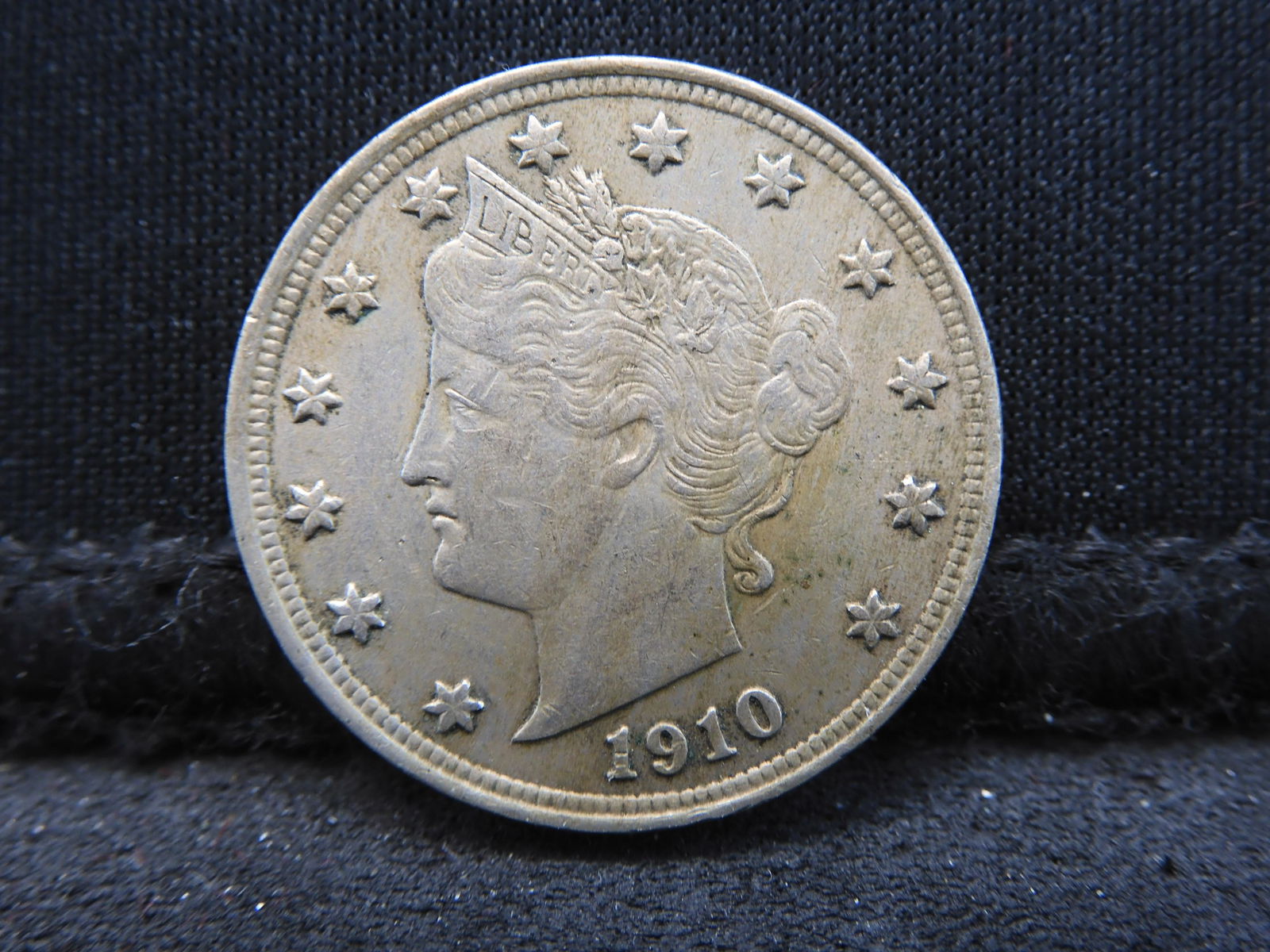 1910 Liberty Head V-Nickel - XF/AU Condition (1 of 2)