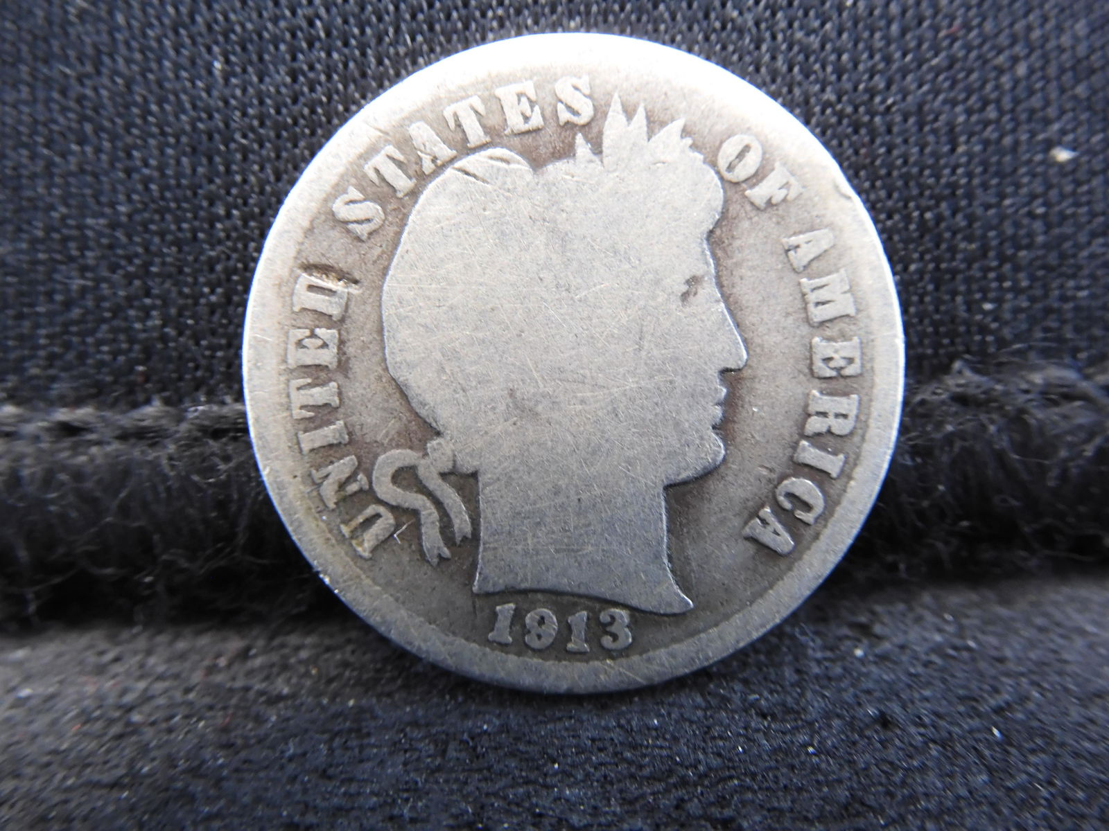 1913-S Barber Silver Dime - Semi-Key Date! (1 of 2)