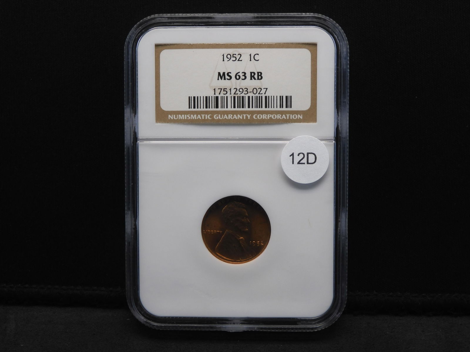 1952 NGC MS63 RB Lincoln Wheat Cent (1 of 4)
