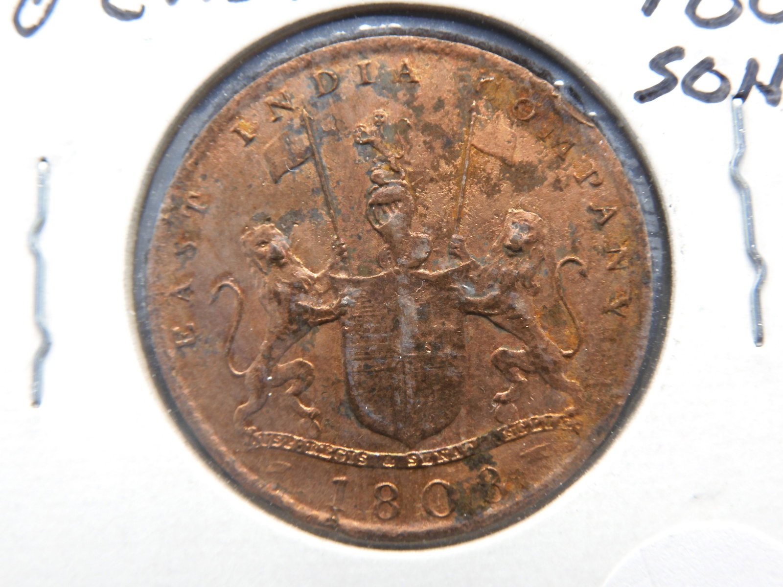 1808 SOHO 10 Cash From East India Company: 1808 SOHO 10 Cash From East India Company