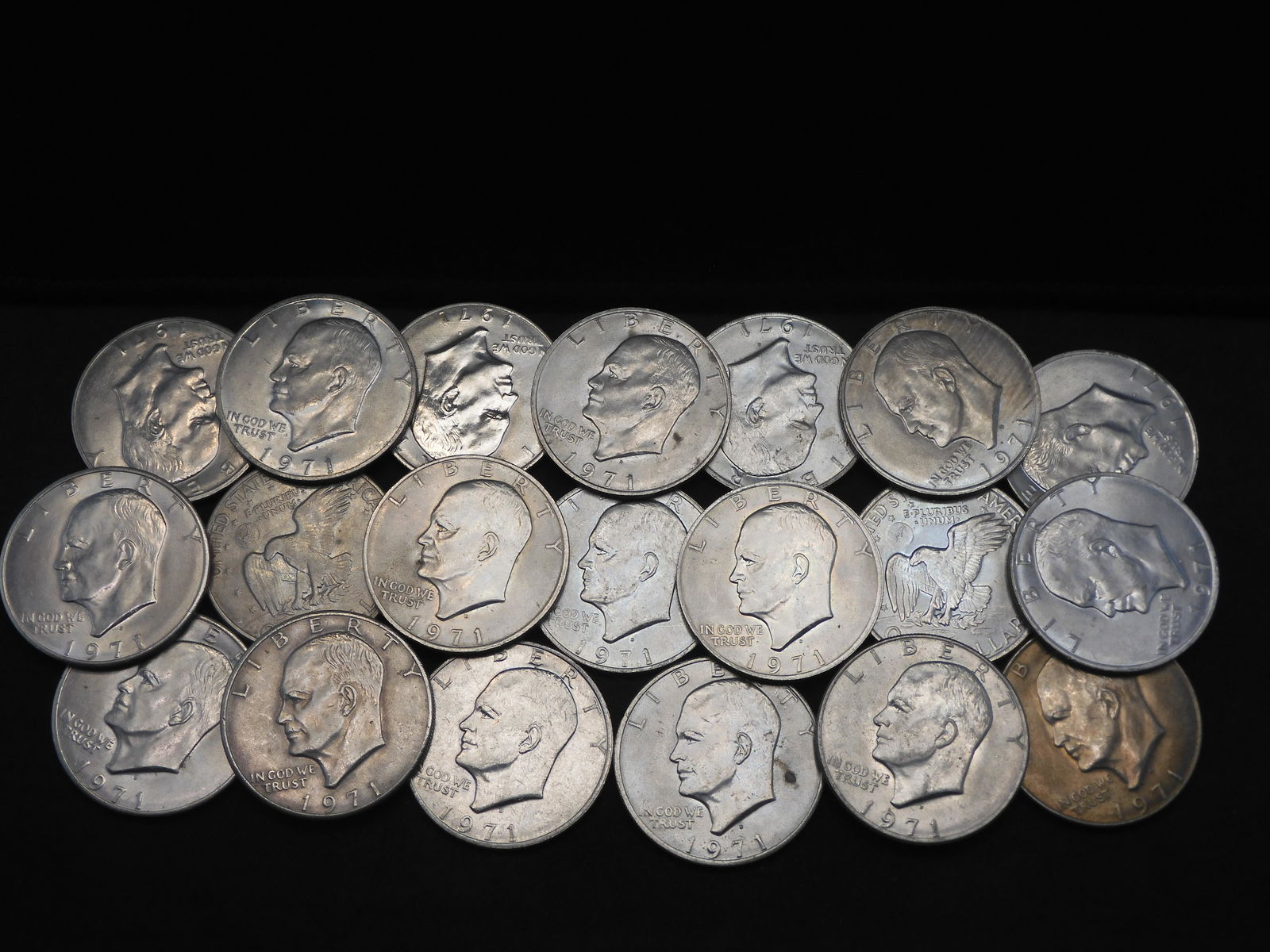 20- 1971-D Eisenhower Dollars. (1 of 3)