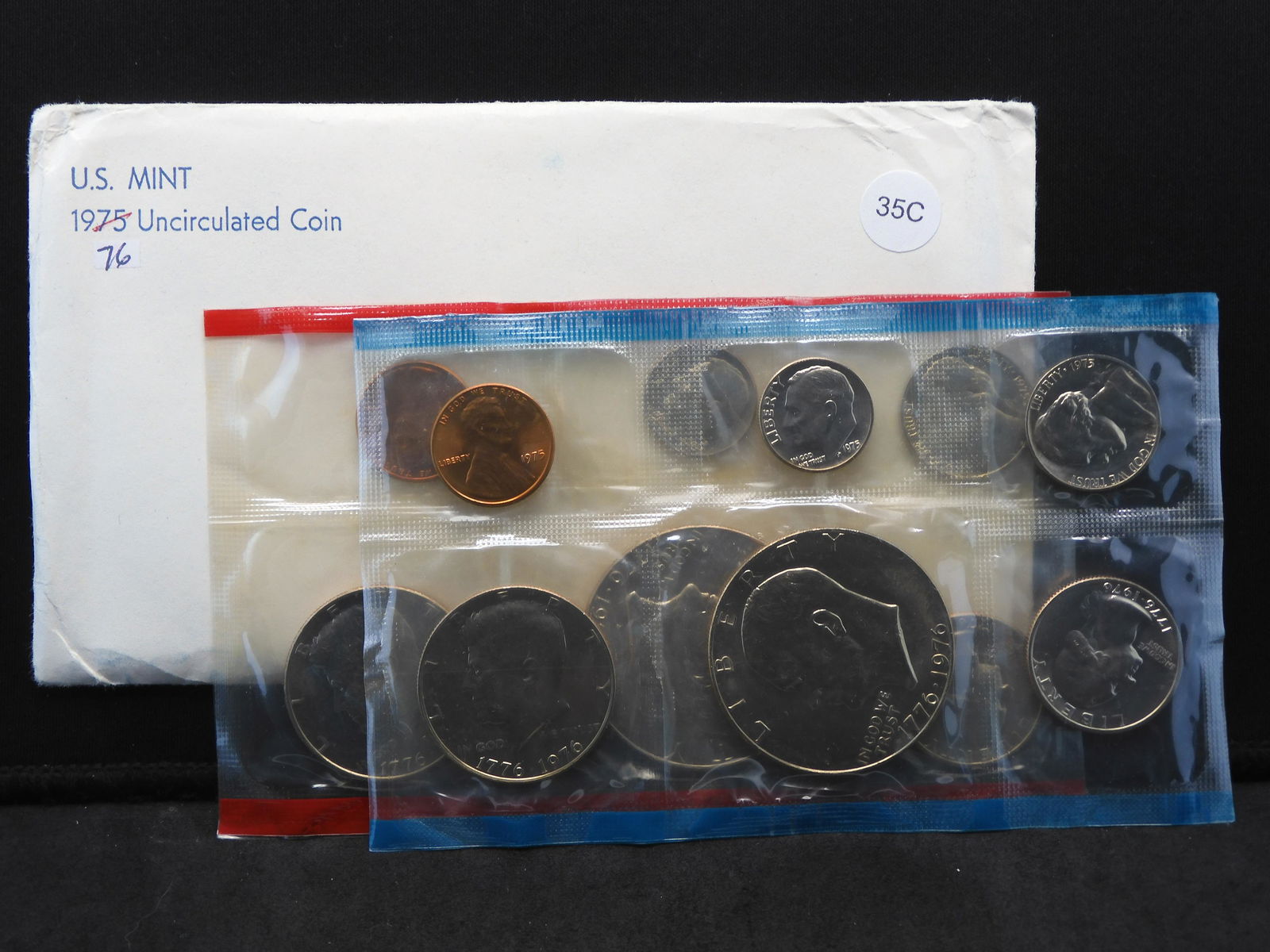 1975 P & D US Unc. Mint Set  - w/the 1976 Coinage Gov. (1 of 5)