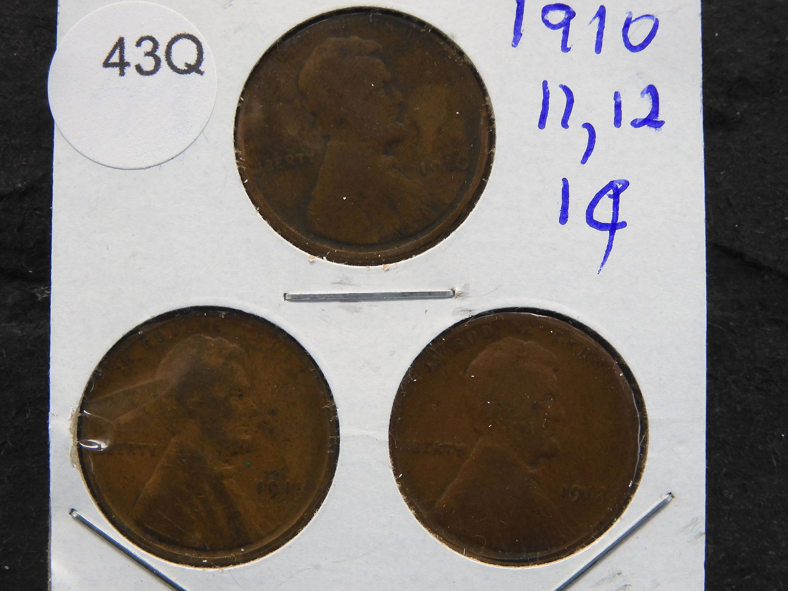 1910, 1911 & 1912 Lincoln Wheat Cents (1 of 3)