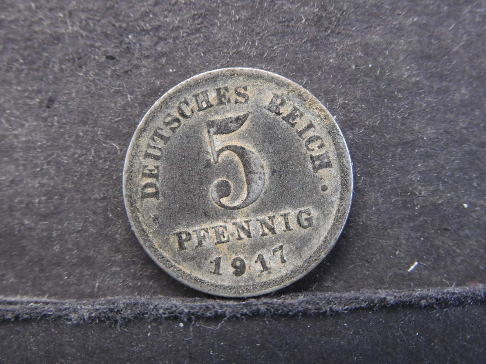 1917 GERMAN, 5 PFENNIG, HISTORIC MARKINGS (1 of 2)