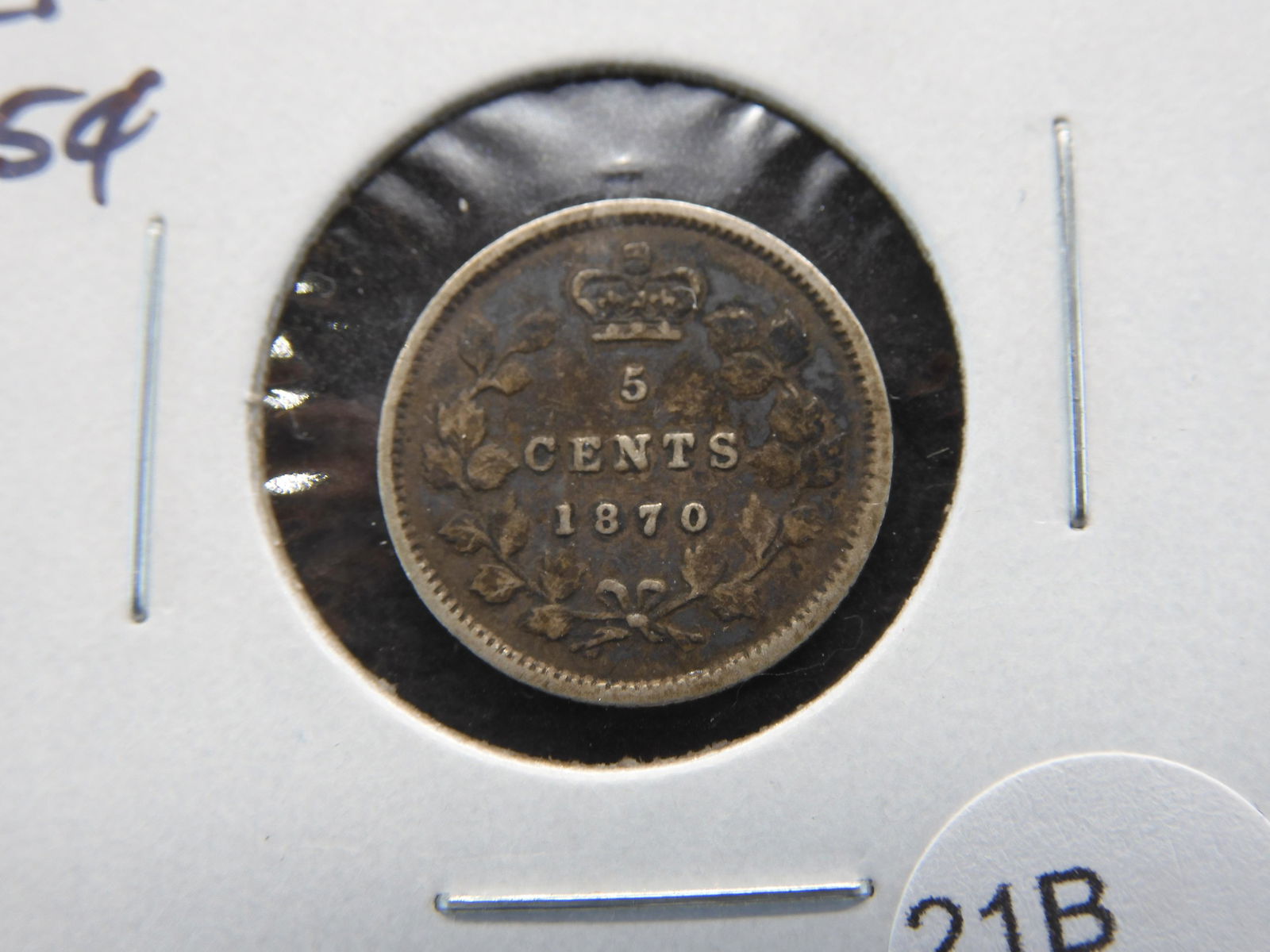 1870 Canada 5c.  VF. (1 of 3)