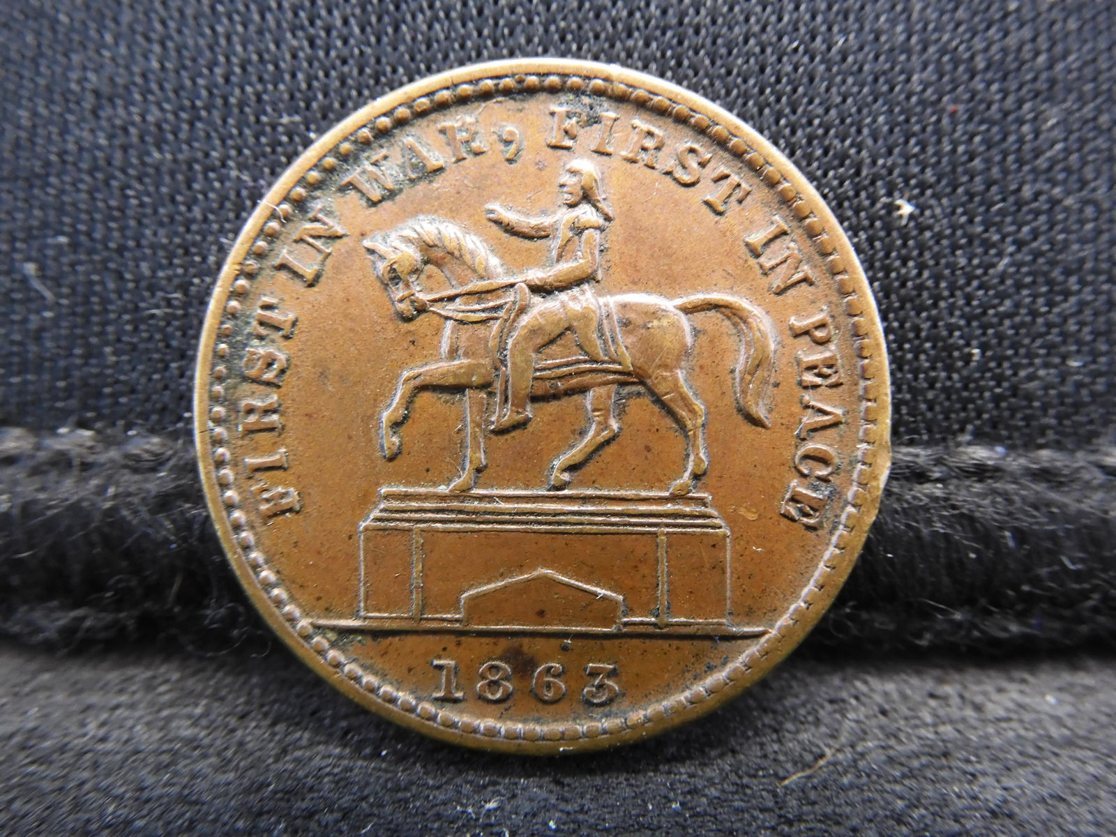 1863 Civil War Token - Union For Ever - AU+ Condition (1 of 2)