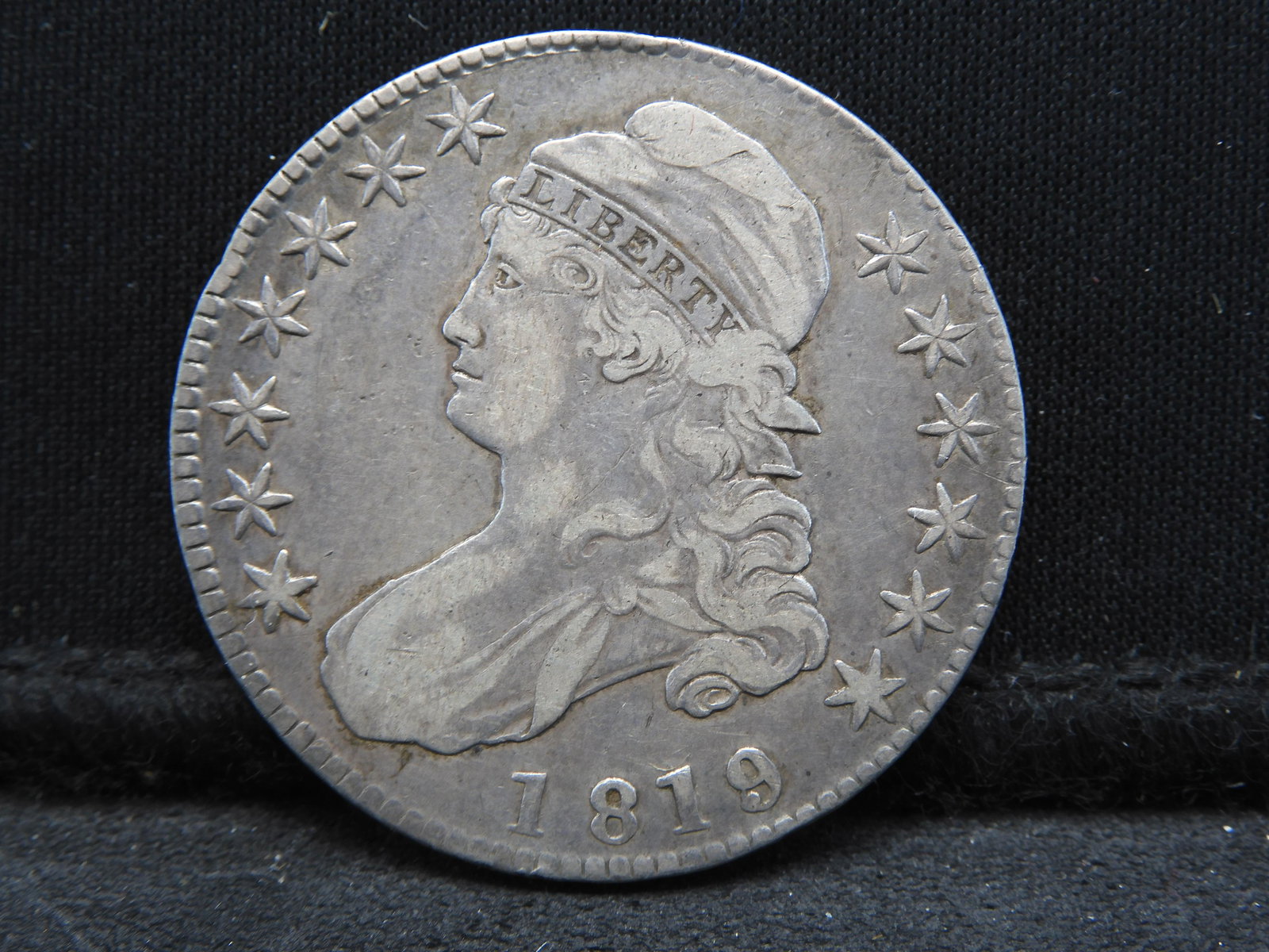 1819/8  Capped Bust Silver Half Dollar - VF/XF (1 of 3)