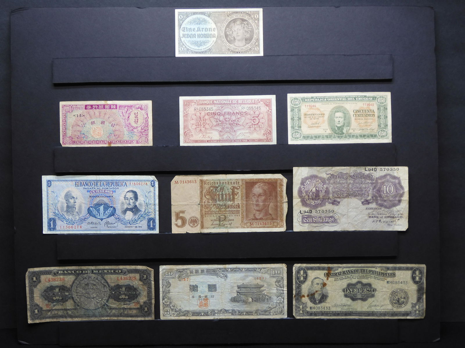 Assortment Of 10 Different Foreign Bank Notes From A (1 of 6)